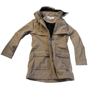 Women's Nine West Soft-Shell Midweight Jacket With Hood, Size XS Beige